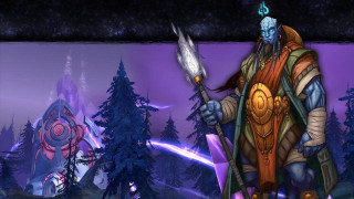 Man sword forest trees purple - epsylon point free wallpaper