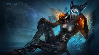 Demon horned woman blue skin - league of legends concept art free wallpaper for desktop