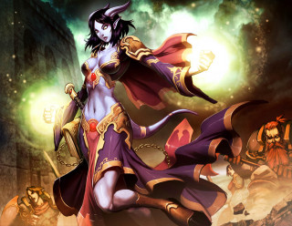 Woman costume sword demon back 3 - arcane free wallpaper