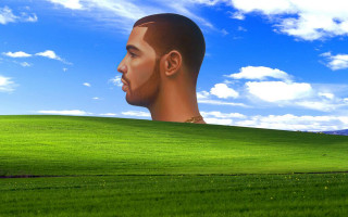 Man head grass field blue - derek hill free wallpaper for desktop