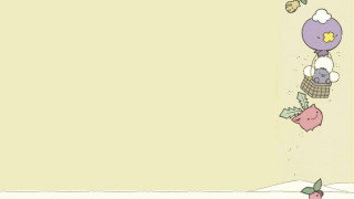 Cartoon pig flying balloon basket - chris ware free wallpaper