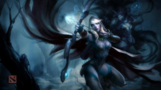 Woman sword demon glowing armor - a dark forest free wallpaper