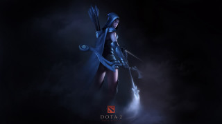 Woman costume bow arrow dark - splash art free wallpaper