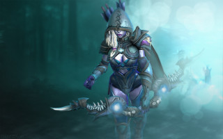 Woman costume sword demon back - epsylon point arcane free wallpaper