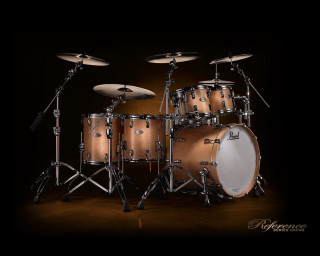 Drumset black brown pearlescent photorealism - pearlescent free wallpaper