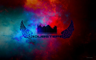 Colorful background music equalizer wings - abstract art free wallpaper