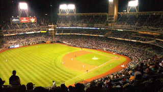 Baseball stadium night crowd watching - a crowd of people watching free wallpaper