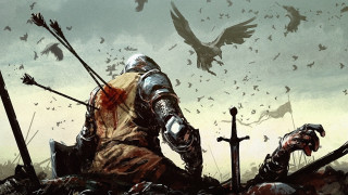 Man armor sword birds flying - a man in armor free wallpaper