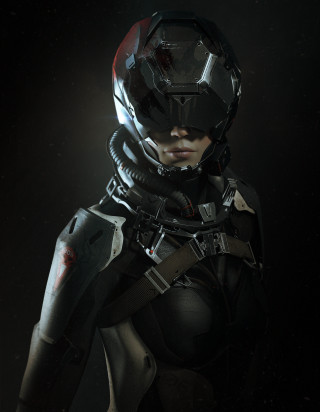 Futuristic woman armor helmet goggles - futuristic free wallpaper for mobile