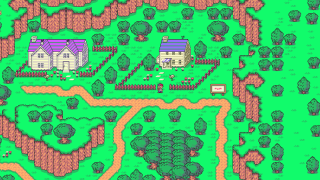 Small town map trees houses - a map free wallpaper