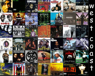 West coast album covers collage - a collage of various album free wallpaper