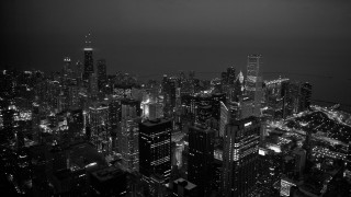 Black white city night lights 2 - photo of a city free wallpaper