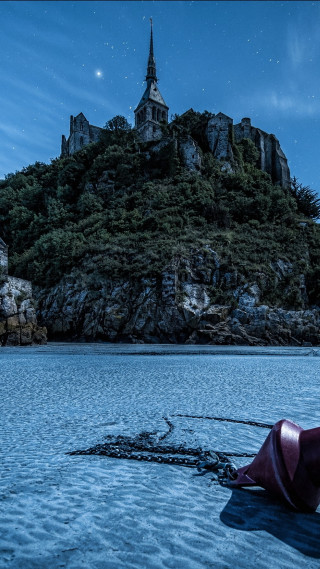 Boat beach castle hill star - free fantasy wallpaper