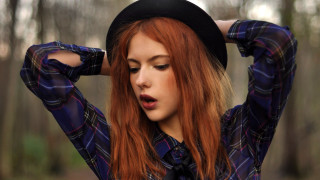 Redhair hat plaid woods fauvism - fauvism free wallpaper