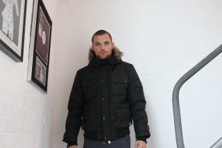 Man hallway coat skateboard picture - chippy free wallpaper