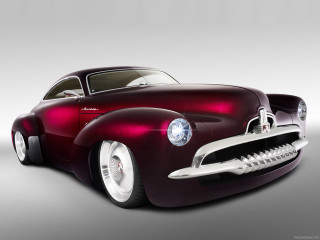 Red car chrome rim white - pearlescent free wallpaper