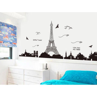 Bedroom eiffel tower wall sticker - high free wallpaper for tablet