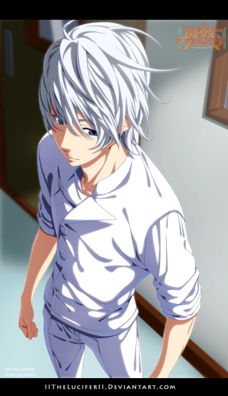 Man white hair white shirt 2 - a room free wallpaper for mobile