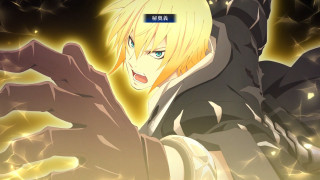 Man yellowhair blueeyes armor electricity - his arm free wallpaper