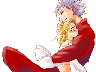 Man woman hugging cartoon red - a red jacket free wallpaper for desktop