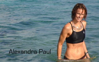 Woman bikini standing water smile - a character portrait free wallpaper