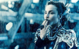 Woman necklace rain hands mouth - the rain free wallpaper