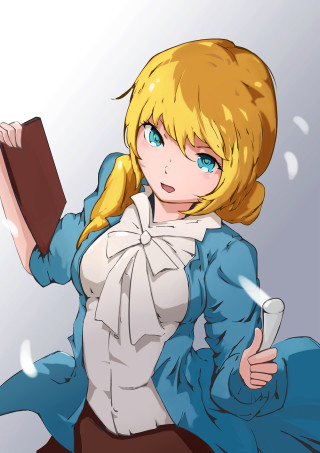 Blonde woman blue dress holding - woman free wallpaper for mobile