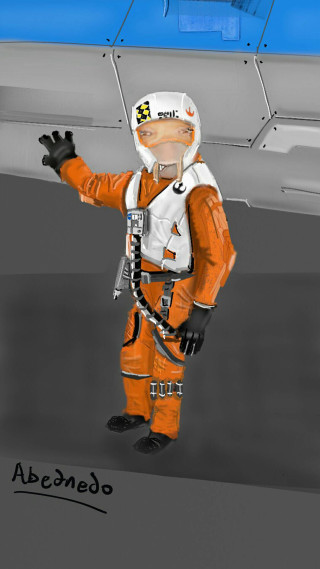 Man orange space suit shuttle - a space shuttle in the background free wallpaper