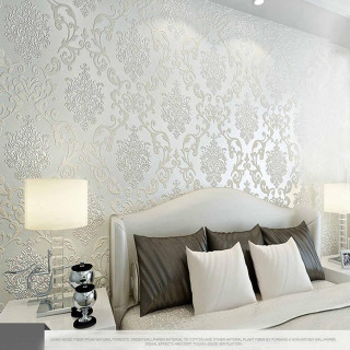 White bedroom flower pattern ink - wall free wallpaper for tablet