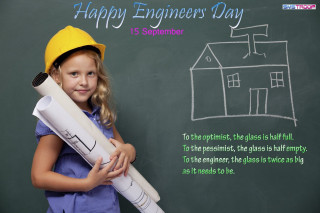 Girl hard hat holding paper - a chalkboard free wallpaper