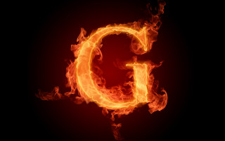 Fire letter g black background - diego gisbert llorens free wallpaper