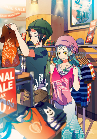 Couple people store table bag - a bag free wallpaper for mobile