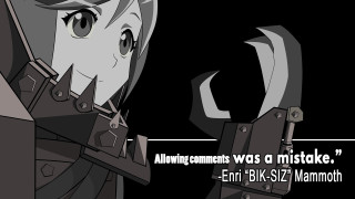 Cartoon character sword quote game - dark background free wallpaper