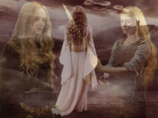 Three women long hair sword - three woman free wallpaper