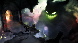 Cartoon running tunnel glowing cat - andreas rocha free wallpaper