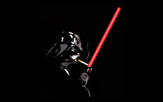 Darth vader red lightsaber black 4 - transgressive art free wallpaper