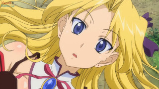 Blonde girl blue eyes bow 2 - a blonde free wallpaper