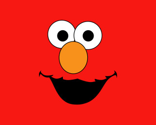 Red background cartoon face eyes - a cartoon face free wallpaper