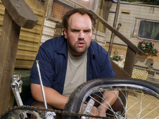 Man bicycle broken wheel trailer - a bicycle free wallpaper