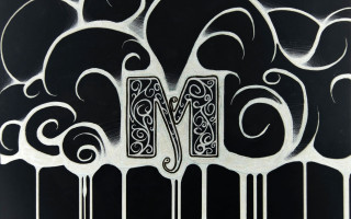 Black white letter m background - m free wallpaper