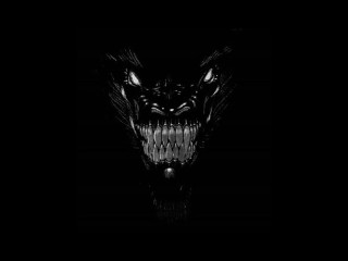 Demon face fangs teeth black - sinister free wallpaper for desktop