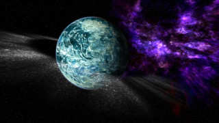 Blue purple object space stars - mass effect free wallpaper for desktop