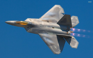 Fighter jet blue sky smoke 13 - a yellow light free wallpaper