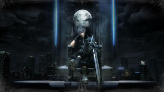 Man sword helmet city night - a sword and a helmet free wallpaper for desktop