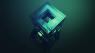 Blue diamond 3d generative art - object free wallpaper