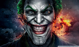 Joker dark knight movie poster - green hair free wallpaper