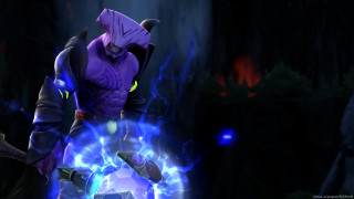 Purple armor glowing forest male - ball free wallpaper