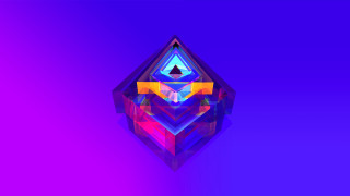 Colorful diamond purple background purple - c4d free wallpaper