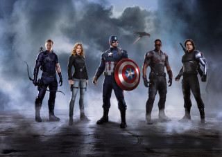 Avengers group cloudy sky bird - assemblage free wallpaper for desktop