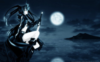 Woman black outfit gun full 4 - dark night free wallpaper for desktop